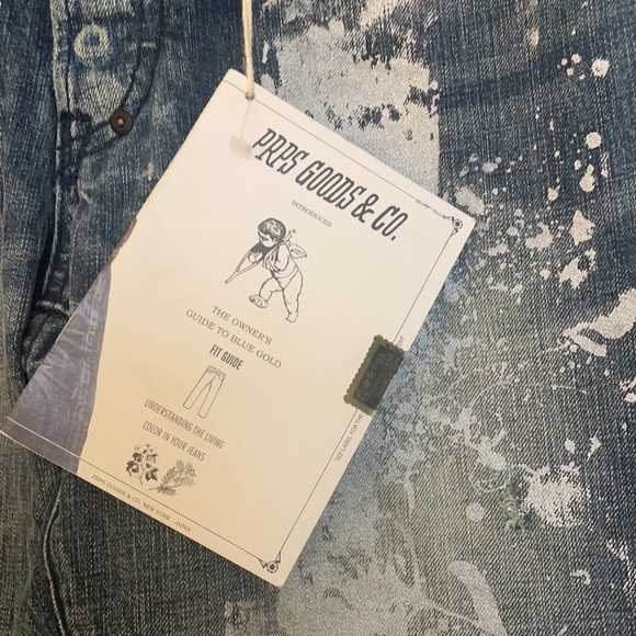 Men's Silver Painted PRPS Jeans Size 32 - Picture 3 of 6